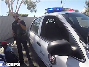 plumb the Cops - milky damsel cop nailed by 3 BBCs