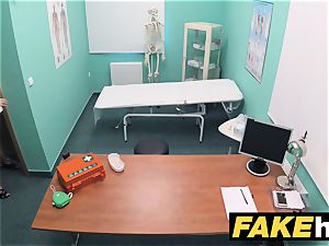 fake medical center small ash-blonde Czech patient health test