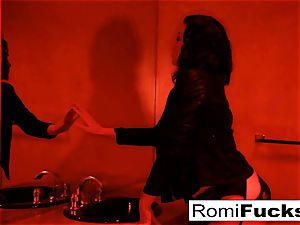 cool sub Romi lets master Sovereign predominate her